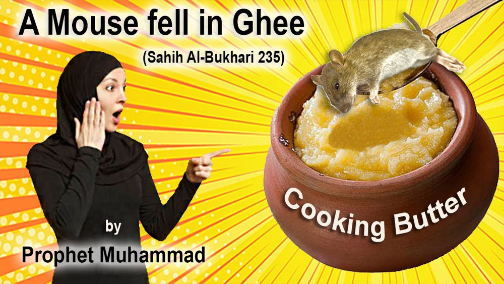 A Mouse fell in Ghee by Prophet Muhammad/ Sahih Al Bukhari 235 #youtubeshorts #short